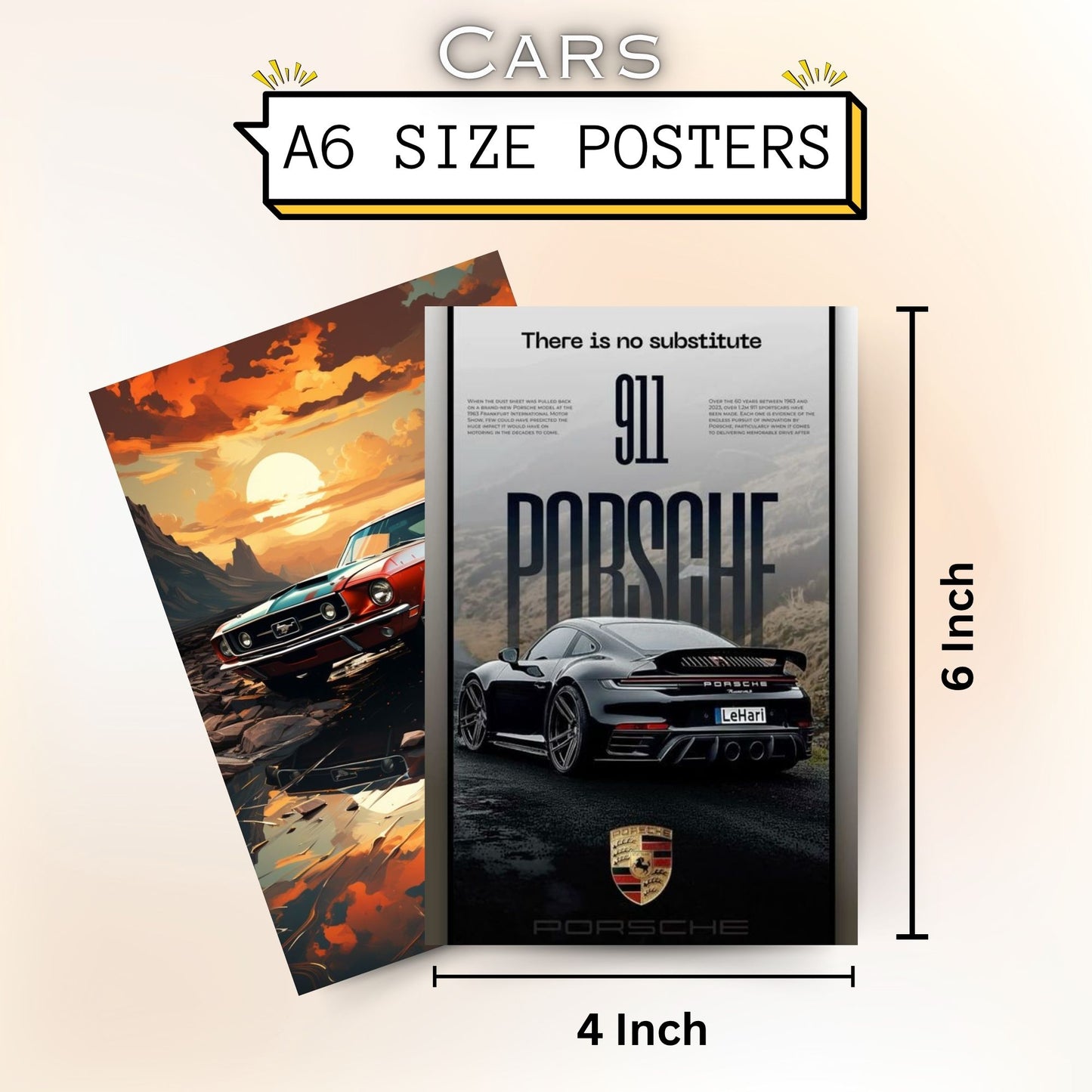 Posters Inc Premium Supercar Illustration Cards A6 Small Size Collection Of 54 Track Drift Turbo Coupe Design Images For Stylish Wall Styling Bedroom Decor Gift Ready With Glue Dots