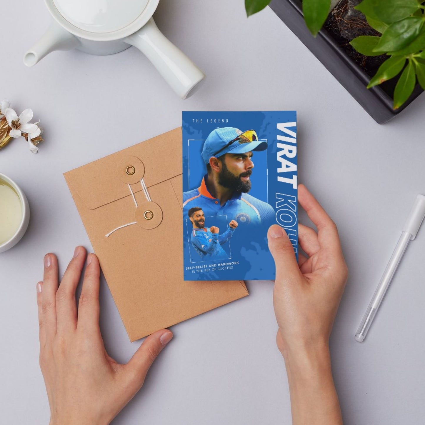 Posters Inc Virat Kohli A6 Size Wall Posters Pack Of 54 With Glue Dots Included 300 Gsm Matte Paper Premium Print For Room Decor Cricket Theme Wall Decoration Posters For Home Office Study