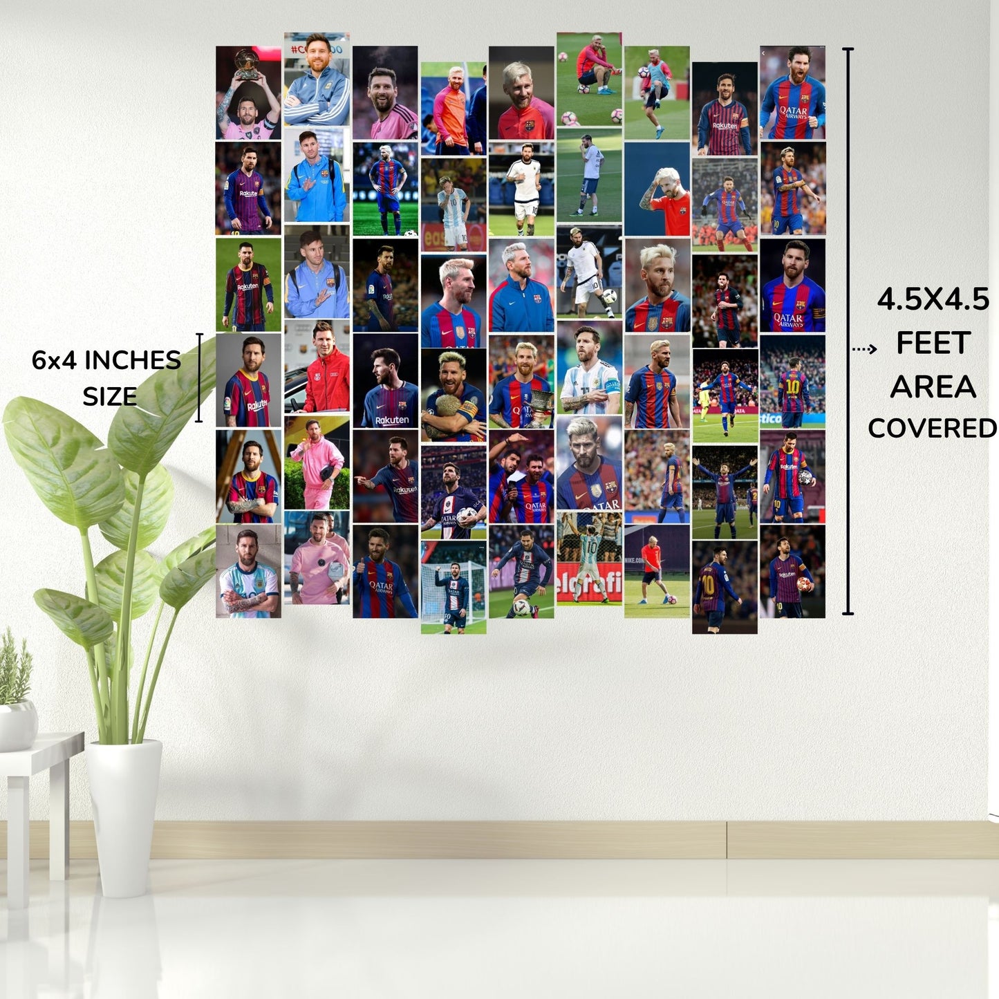 Posters Inc Messi Soccer Legend Argentina Champion World Cup Magic Barcelona Era Inter Miami Icon A6 Size Pack Of 54 Premium Action Prints Bedroom Wall Decor With Glue Dots Included