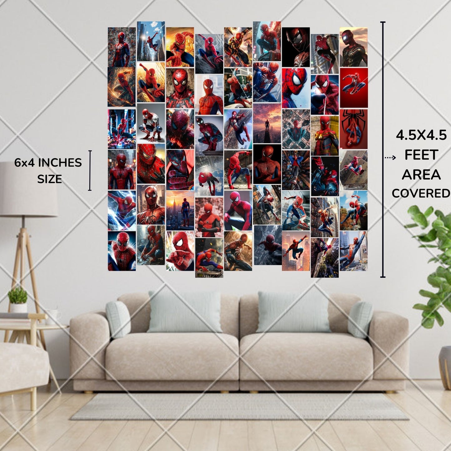 Posters Inc A6 Size Pack Of 54 Spider-man Wall Posters For Bedroom Decor Includes Glue Dots Featuring Web Slinger Artwork Urban Defender Theme And Epic Rooftop Scene For Room Aesthetic