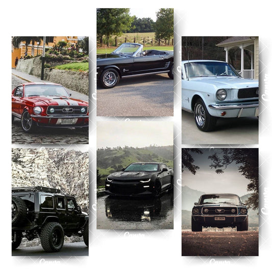 High-End Car Poster Pack – 6 Stunning Designs for Elite Room DecorHome & Office Room Décor-Glue Dots Included