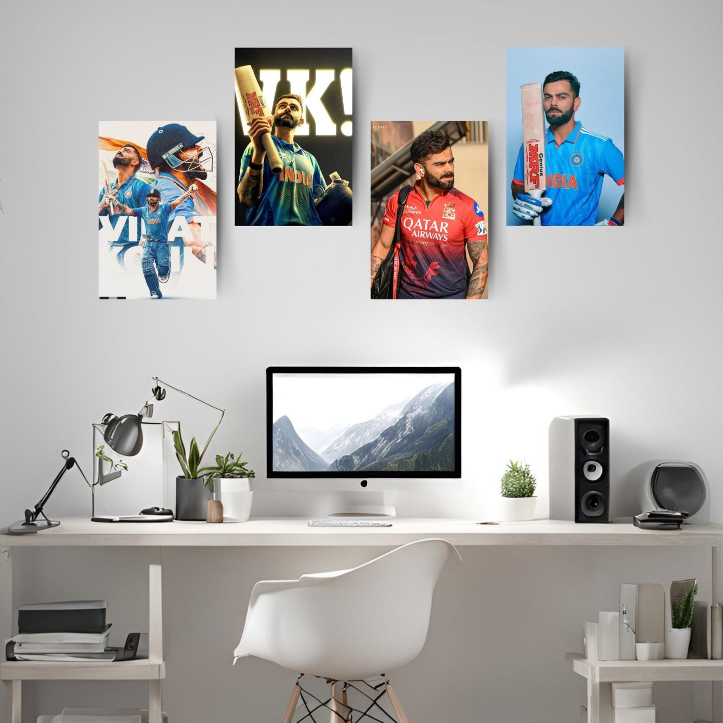 Posters Inc Virat Kohli Poster For Room 300 Gsm Matte Paper A4 Size Pack Of 6 Posters Virat Kohli Wall Poster Set Of 6 Wall Decoration Poster For Wall Decoration Cricket Posters Room Glue Dots Included