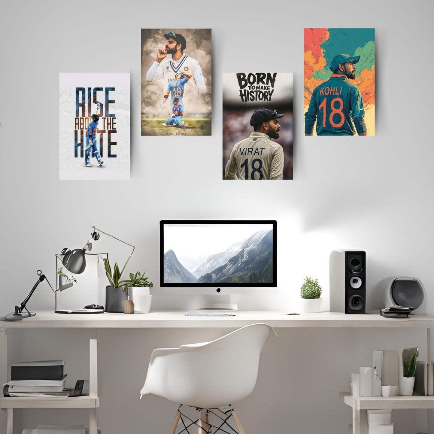 Posters Inc Virat Kohli Posters For Room A4 Size Pack Of 6 Posters Printed On 300 Gsm Matte Paper With Glue Dots Included Wall Decoration Poster For Bedroom Study Room Office Cricket Theme