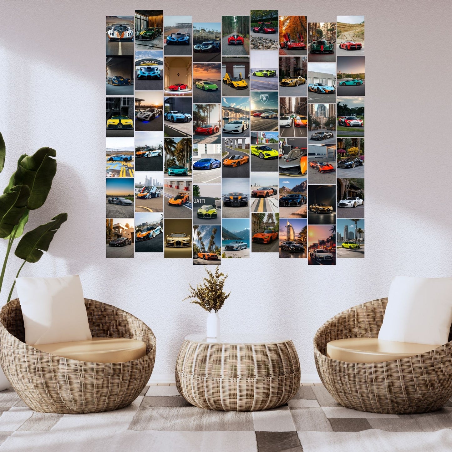 Posters Inc High Speed Racing Automobile Poster Kit A6 Compact Pack Containing 54 Unique Vehicle Graphics For Urban Garage Interior Styling Boys Decor Present Idea Glue Dots Provided