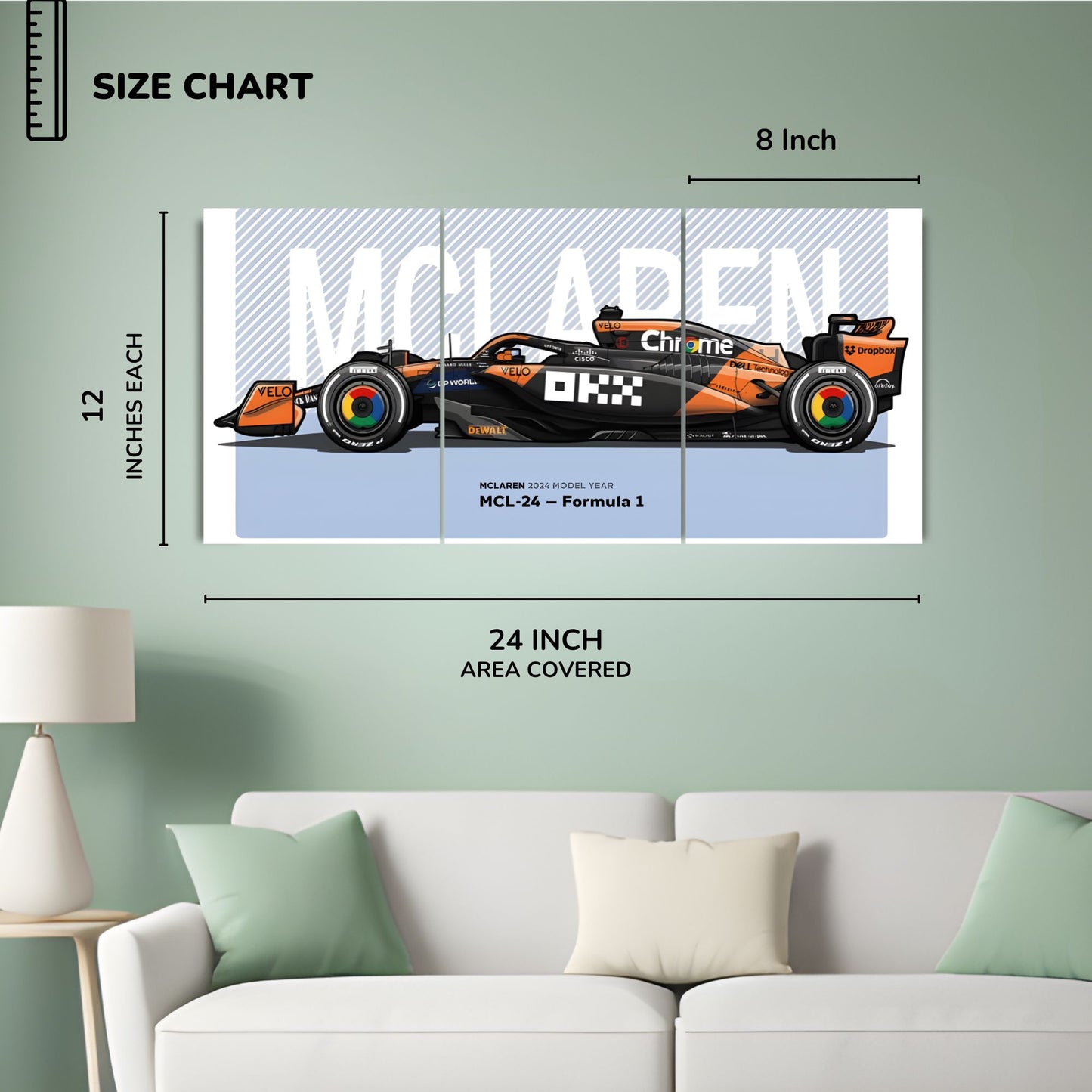 Posters Inc Mclaren F1 Split Posters For Room A4 Size Pack Of 4 Posters Printed On 300 Gsm Matte Paper With Glue Dots Included Wall Decoration Poster For Bedroom Study Room Office Racing Car Theme