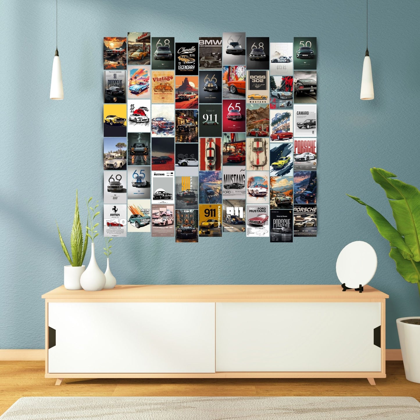 Posters Inc Premium Supercar Illustration Cards A6 Small Size Collection Of 54 Track Drift Turbo Coupe Design Images For Stylish Wall Styling Bedroom Decor Gift Ready With Glue Dots