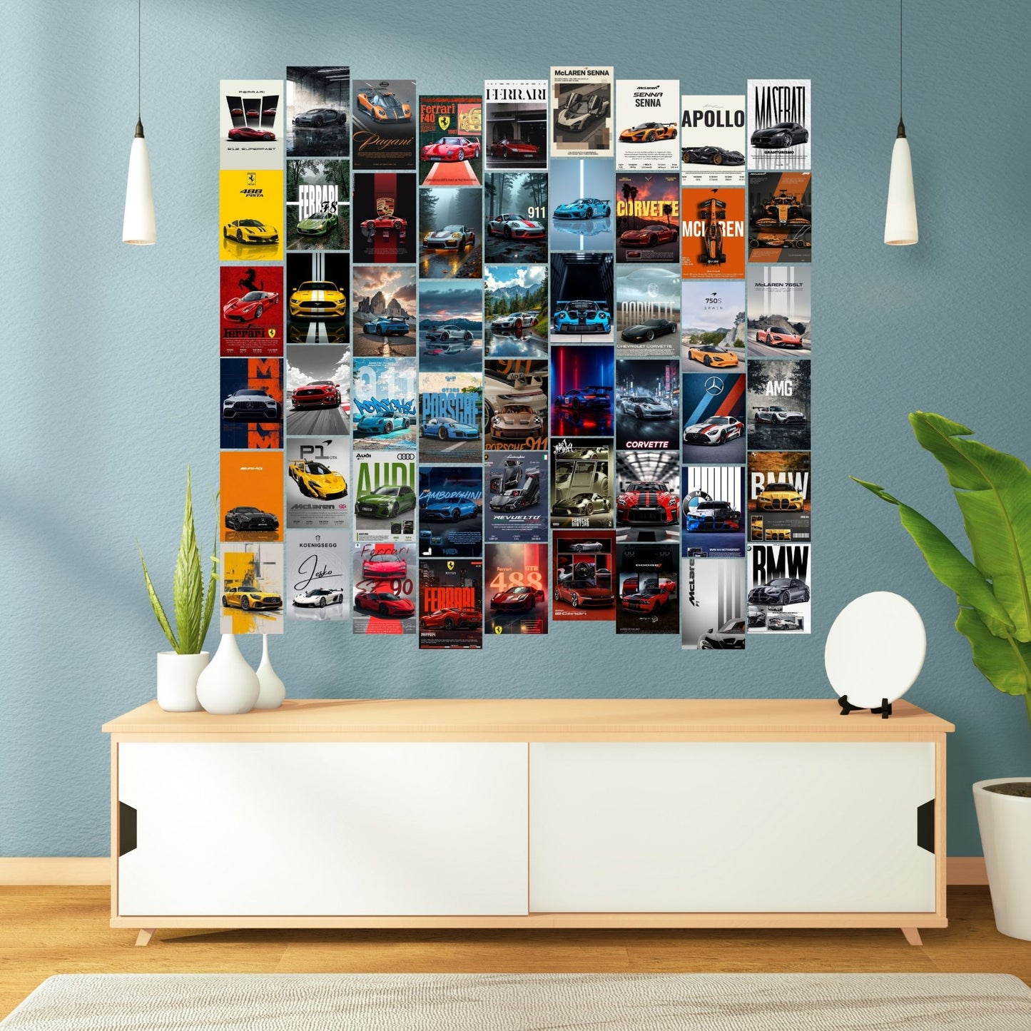 Posters Inc Exotic Performance Speed Machine Artwork A6 Mini Print Bundle Of 54 Modern Motorsport Theme Decoration For Home Office Teen Space Display Includes Easy Mount Glue Dots Pack