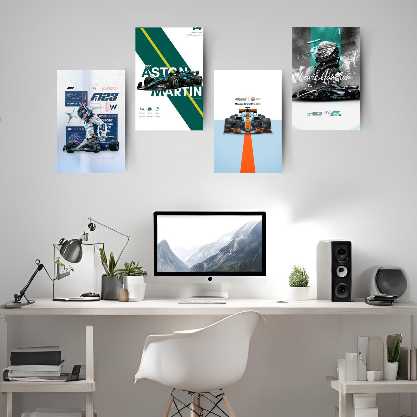 Posters Inc F1 Car Poster Set Of 6 On 300 GSM Matte Paper Size A4 With Glue Dots Included Car Posters For Room Accessories Wall Decoration Poster Aesthetic