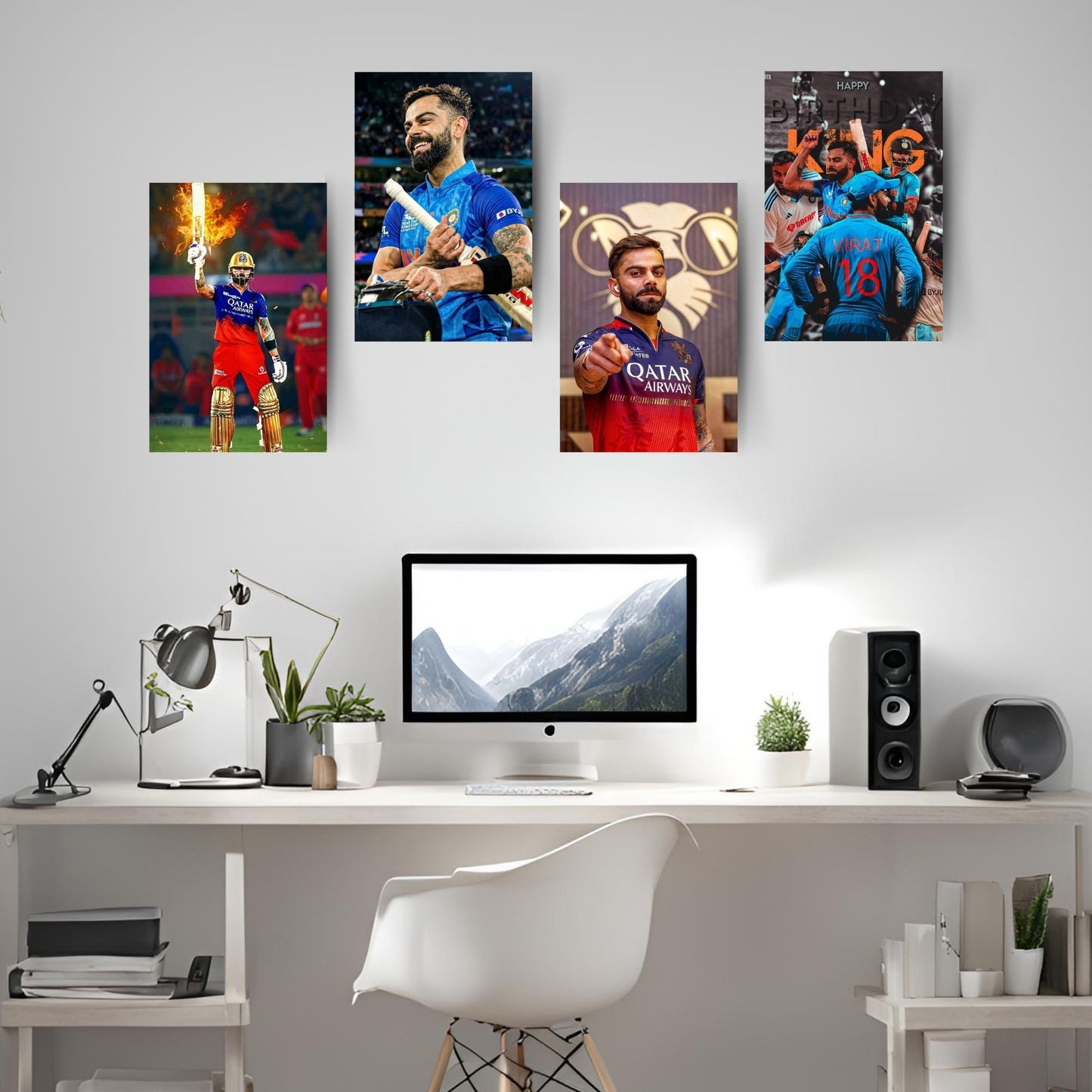 Posters Inc Virat Kohli Poster For Room A4 Size Pack Of 6 Posters Printed On 300 Gsm Matte Paper With Glue Dots Included Wall Decoration Poster Cricket Posters Room Virat Kohli Wall Poster Set Of 6
