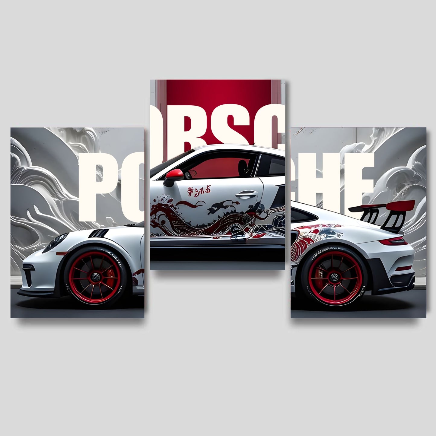 Posters Inc A4 Porsche Car Posters Pack Of 4 On 300 Gsm Matte Paper With Glue Dots Included Poster Aesthetic Car Decor Posters For Room Wall Decoration