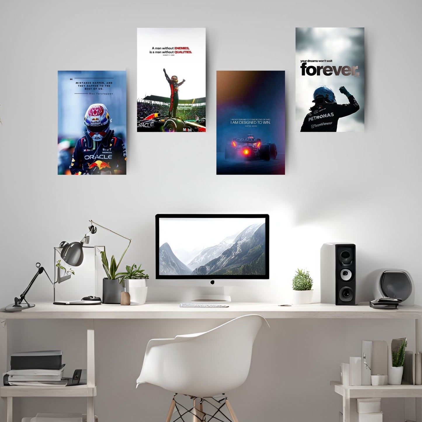 Posters Inc A4 Posters For Wall F1 Racing Inspiration Poster Set Of 6 Printed On 300 Gsm Matte Paper With Glue Dots Included For Room Decor Study Office Setup