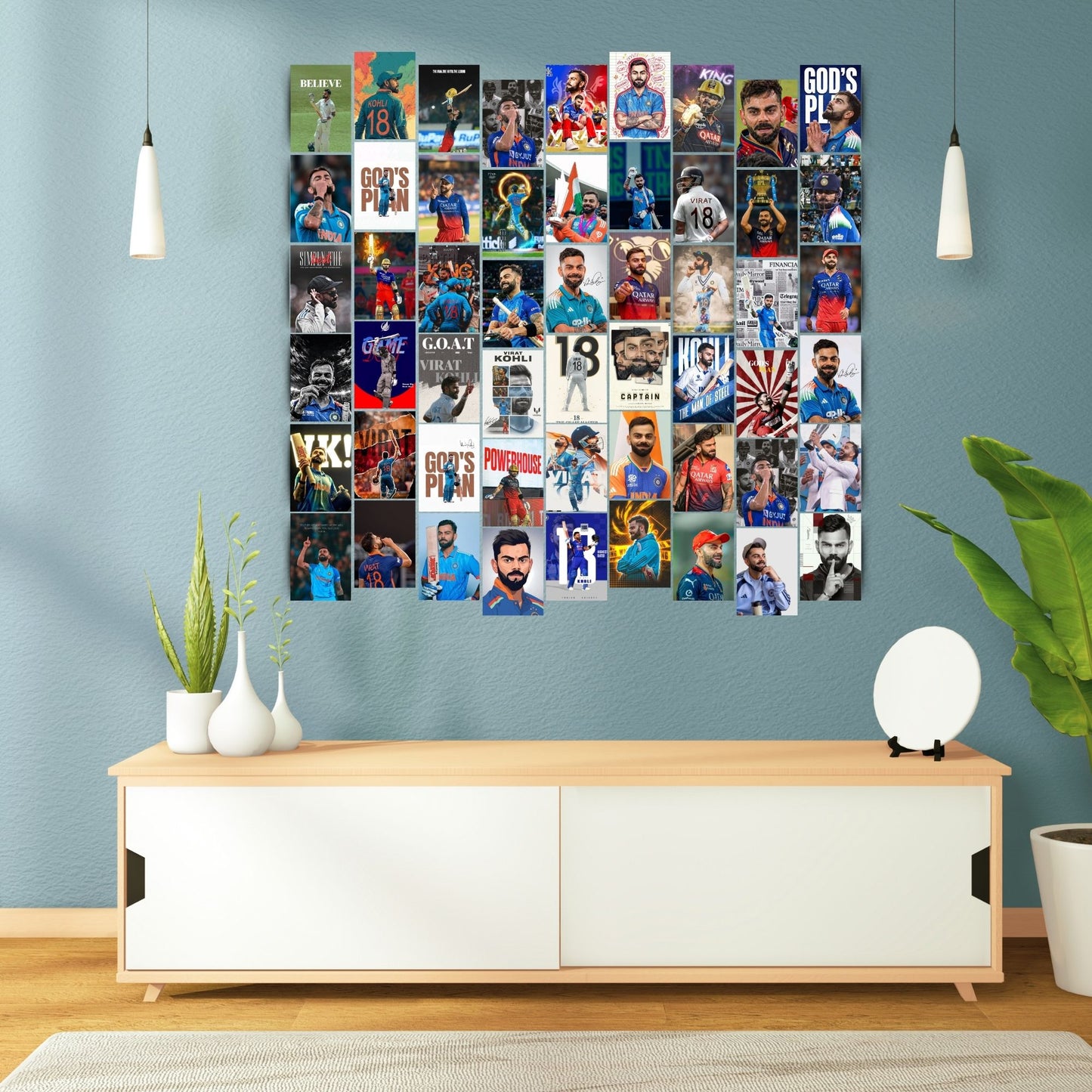 Posters Inc Virat Kohli Poster For Room A6 Size Pack Of 54 Posters Printed On 300 Gsm Matte Paper With Glue Dots Included Wall Decoration Poster Cricket Posters Room Virat Kohli Decor Wall Posters