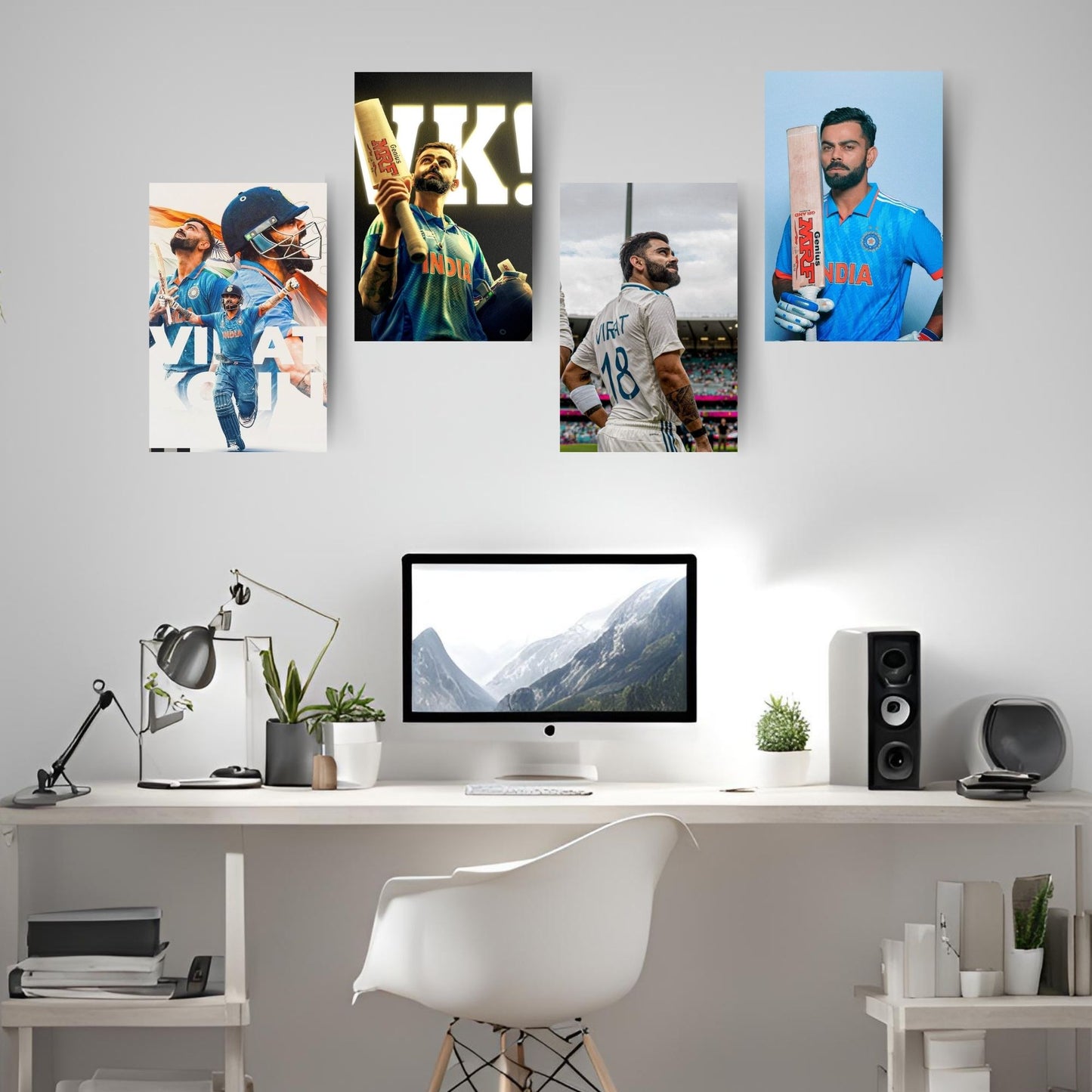 Posters Inc Virat Kohli Wall Poster Set Of 6 A4 Size Posters Printed On 300 Gsm Matte Paper With Glue Dots Included Posters For Room Cricket Theme Wall Decoration For Bedroom Study Room