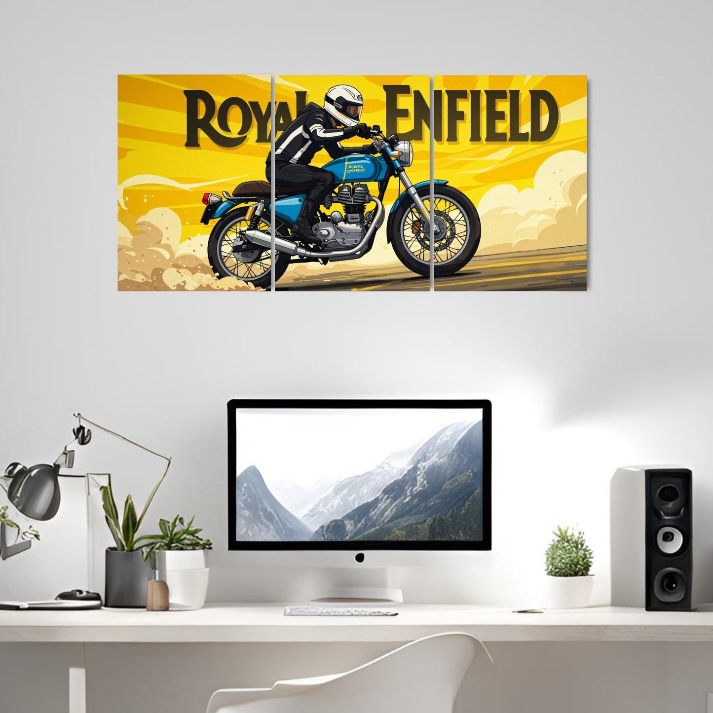Posters Inc A4 Motorcycle Posters Pack Of 3 On 300 Gsm Matte Paper With Glue Dots Included Royal Enfield Inspired Poster Aesthetic Wall Decoration