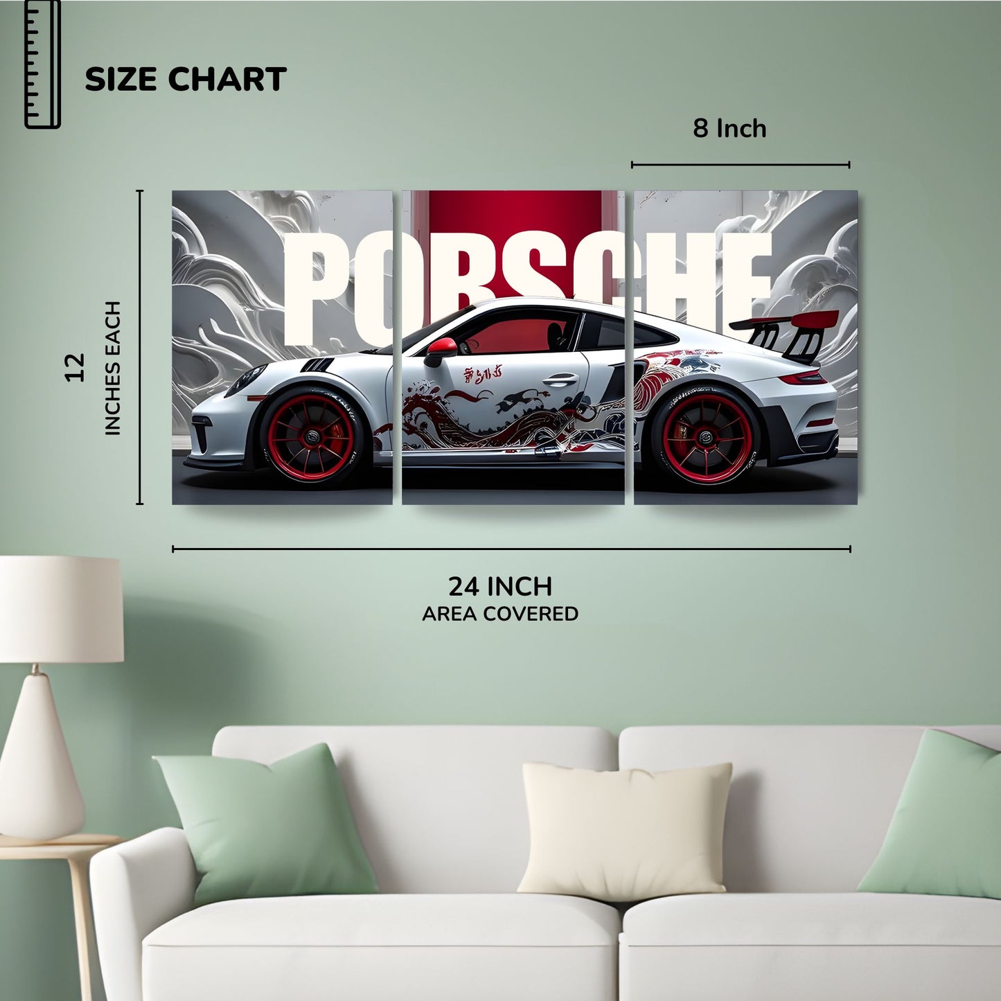 Posters Inc A4 Porsche Car Posters Pack Of 4 On 300 Gsm Matte Paper With Glue Dots Included Poster Aesthetic Car Decor Posters For Room Wall Decoration