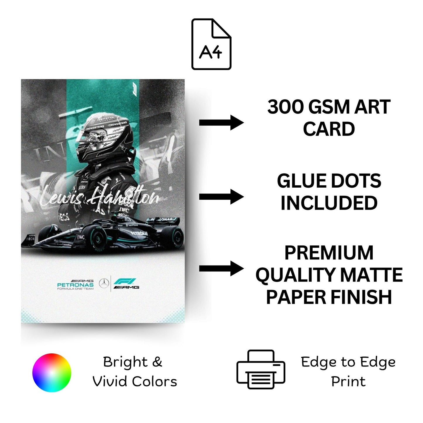 Posters Inc F1 Car Poster Set Of 6 On 300 GSM Matte Paper Size A4 With Glue Dots Included Car Posters For Room Accessories Wall Decoration Poster Aesthetic