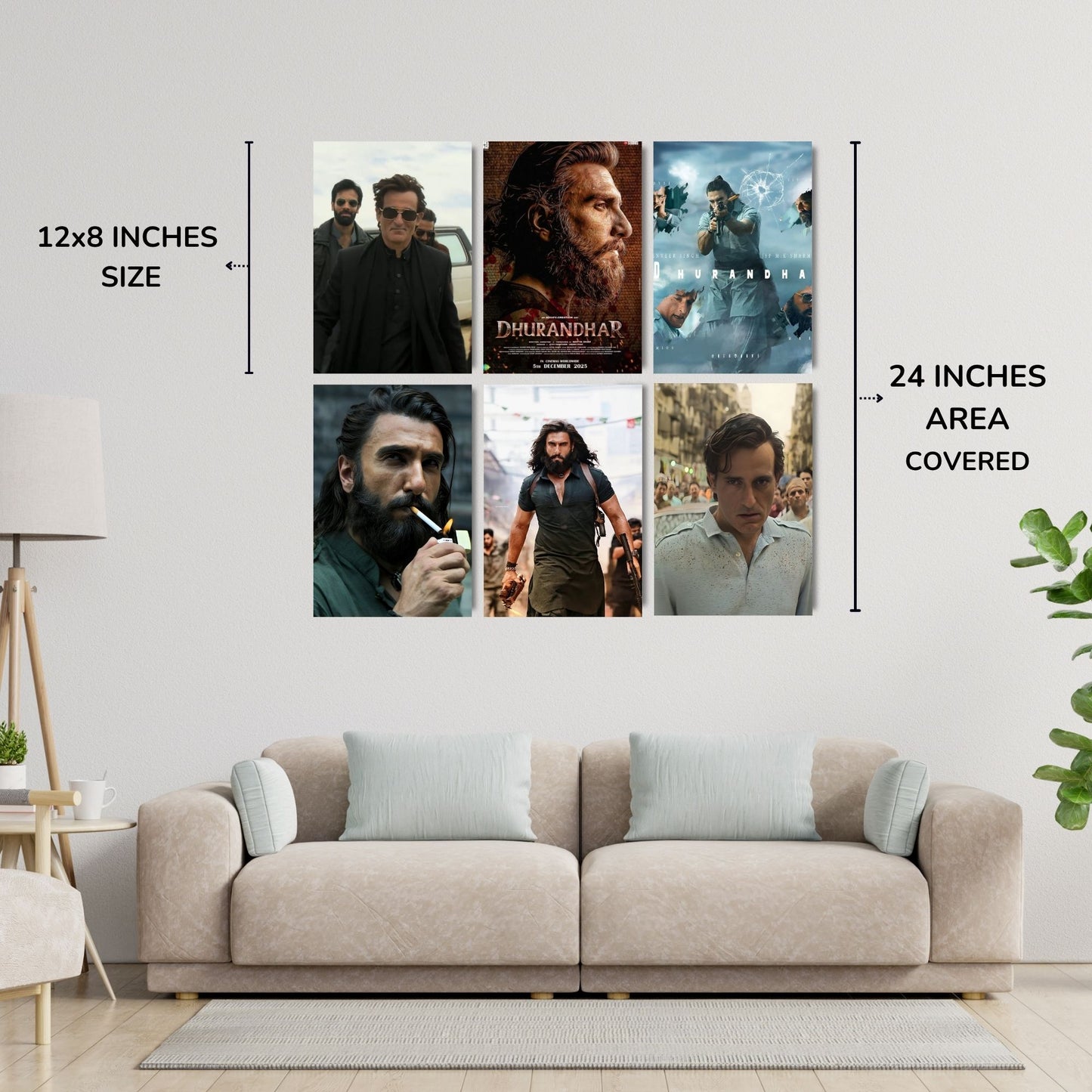 Posters Inc Dhurandhar Movie Posters For Room 300 Gsm Matte Paper A4 Size Pack Of 6 Posters Wall Decoration Poster For Wall Decoration Poster Aesthetic Glue Dots Included