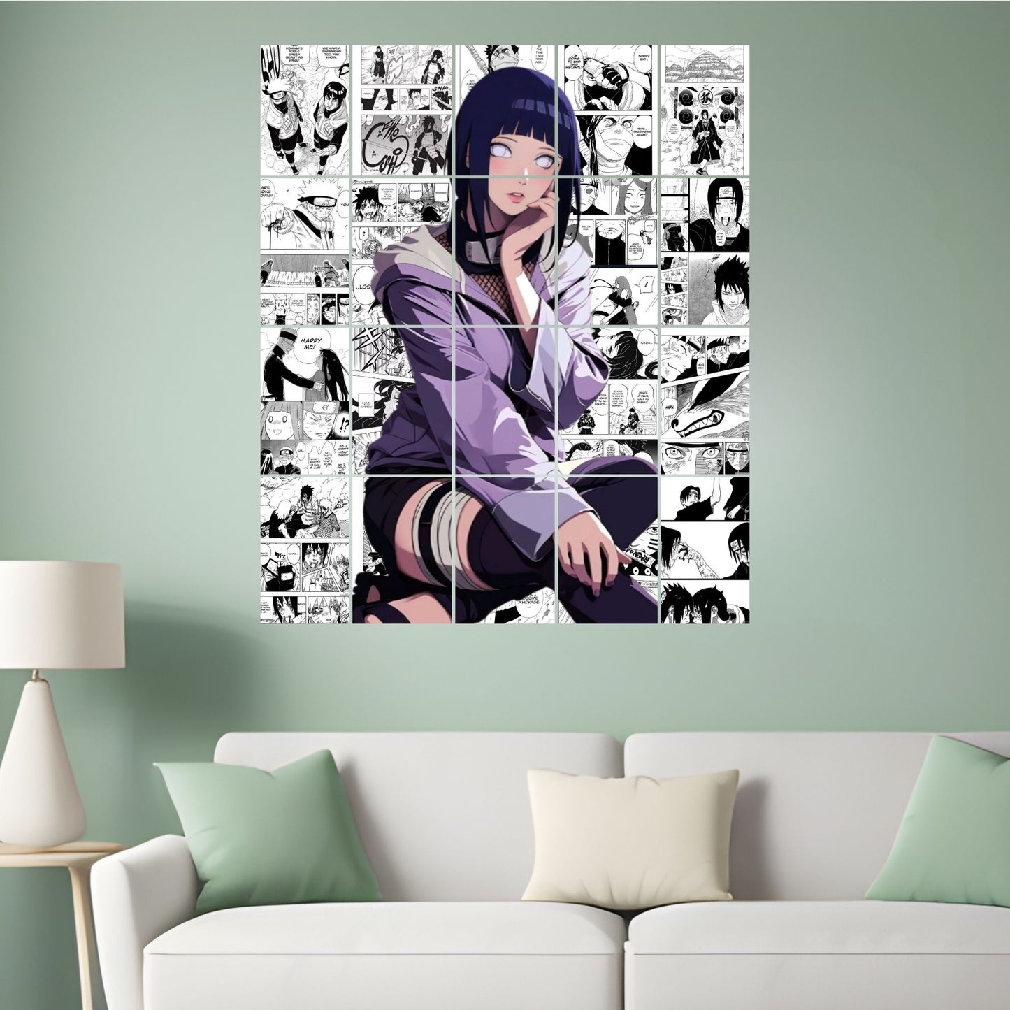 Posters Inc Anime Hinata Collage Kit for Wall, Aesthetic Home Decor Items for Living Room, Birthday Gifts for Men 300 GSM HD Quality Print A5 Size Posters Set of 20 with Glue Dots