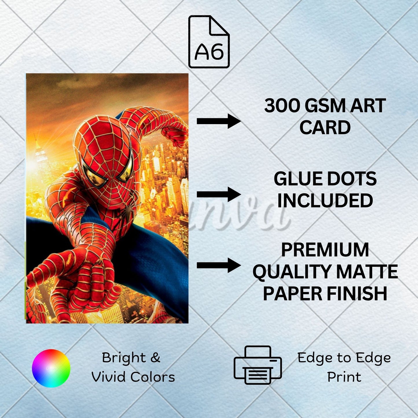 Posters Inc A6 Size Pack Of 54 Spider-man Wall Posters For Bedroom Decor Includes Glue Dots Featuring Web Slinger Artwork Urban Defender Theme And Epic Rooftop Scene For Room Aesthetic
