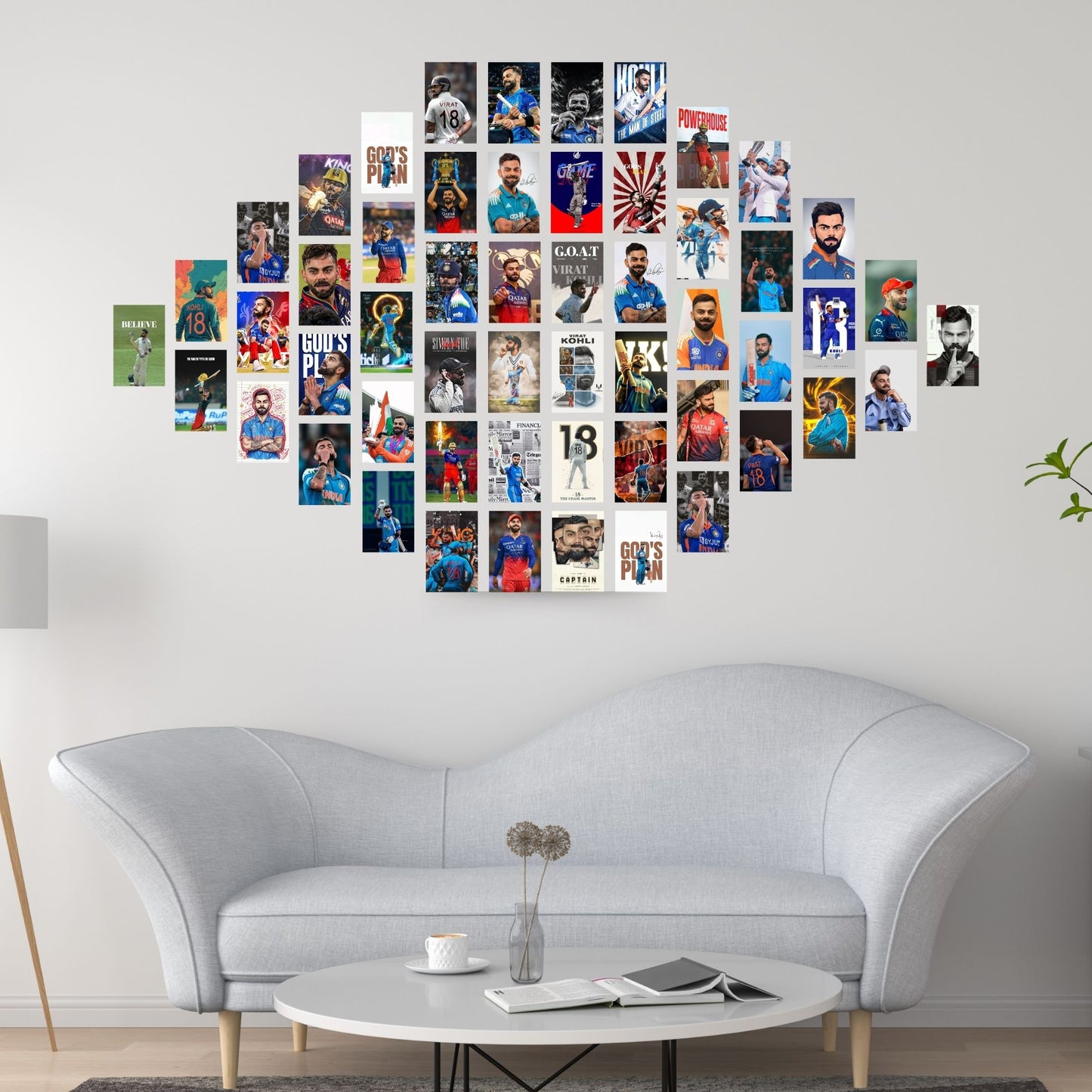 Posters Inc Virat Kohli Poster For Room A6 Size Pack Of 54 Posters Printed On 300 Gsm Matte Paper With Glue Dots Included Wall Decoration Poster Cricket Posters Room Virat Kohli Decor Wall Posters
