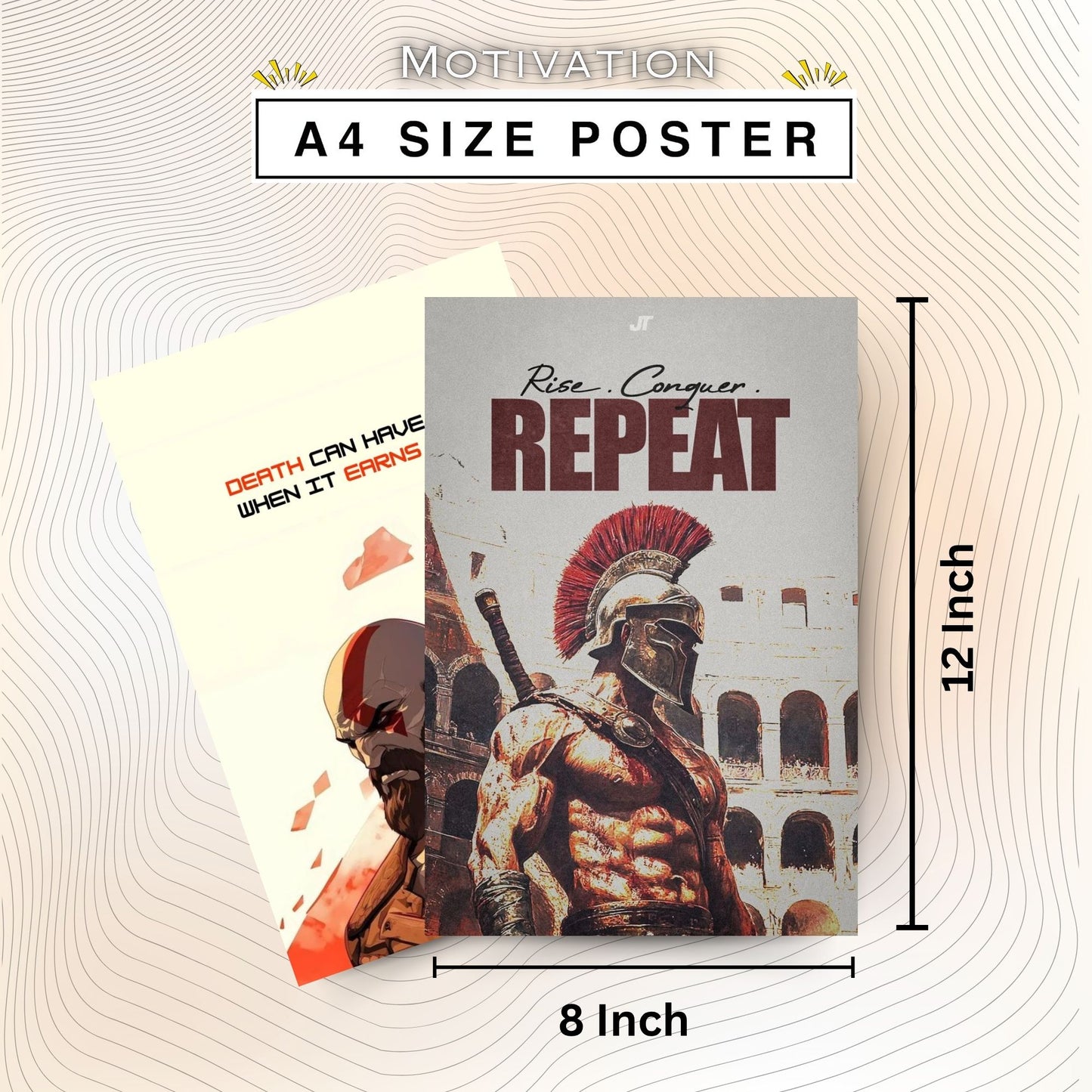 Posters Inc A4 Motivational Posters Pack Of 6 Printed On 300 Gsm Matte Paper With Glue Dots Included Posters For Wall Home Office Study Bedroom Discipline Courage Focus Theme