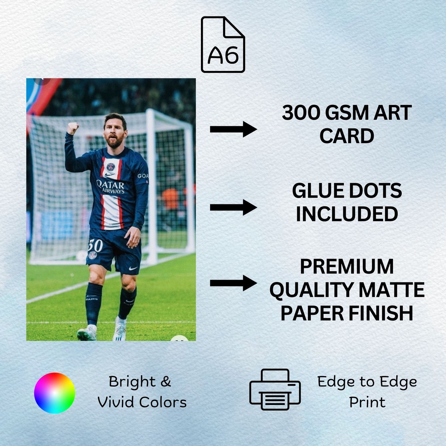 Posters Inc Messi Soccer Legend Argentina Champion World Cup Magic Barcelona Era Inter Miami Icon A6 Size Pack Of 54 Premium Action Prints Bedroom Wall Decor With Glue Dots Included