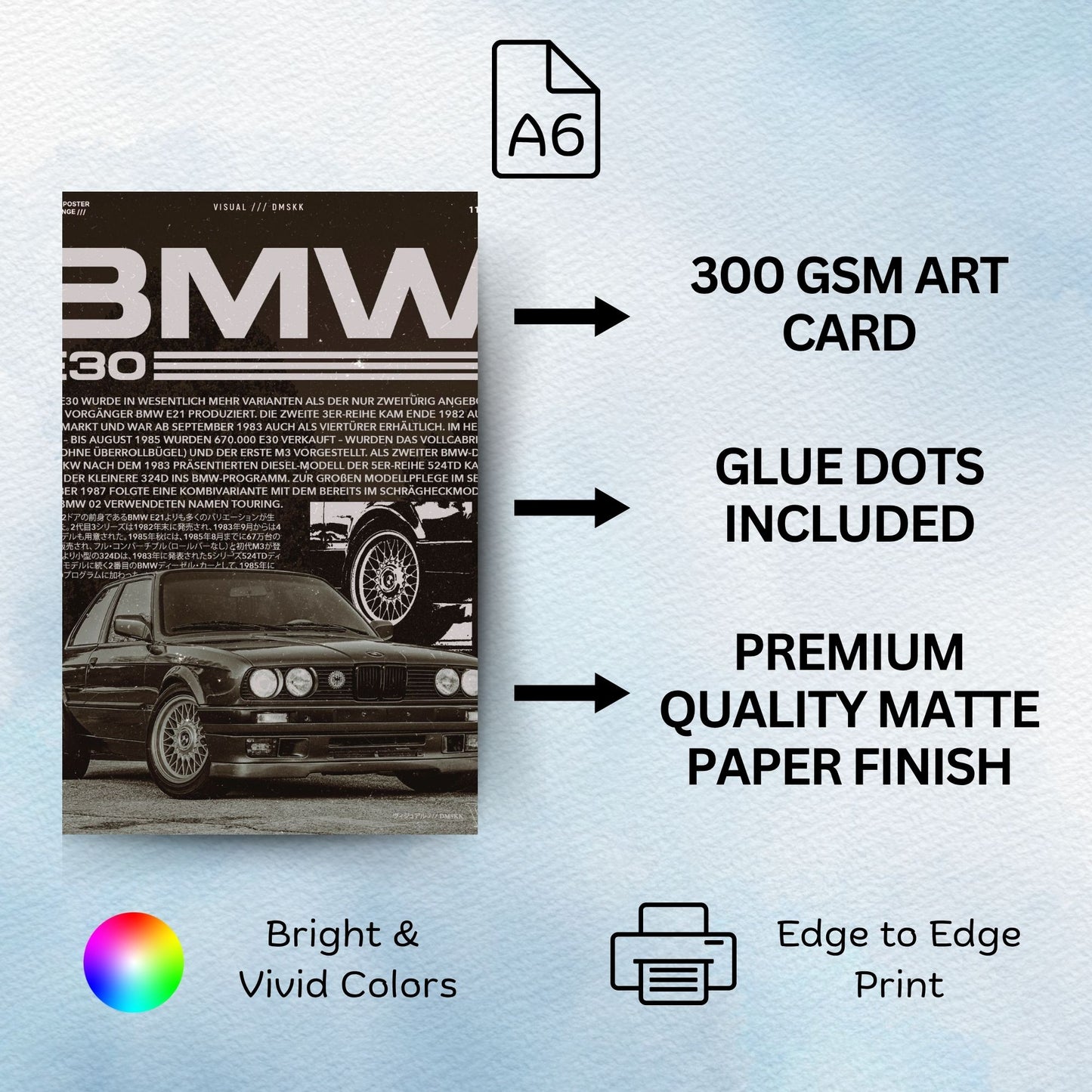 Posters Inc Premium Supercar Illustration Cards A6 Small Size Collection Of 54 Track Drift Turbo Coupe Design Images For Stylish Wall Styling Bedroom Decor Gift Ready With Glue Dots