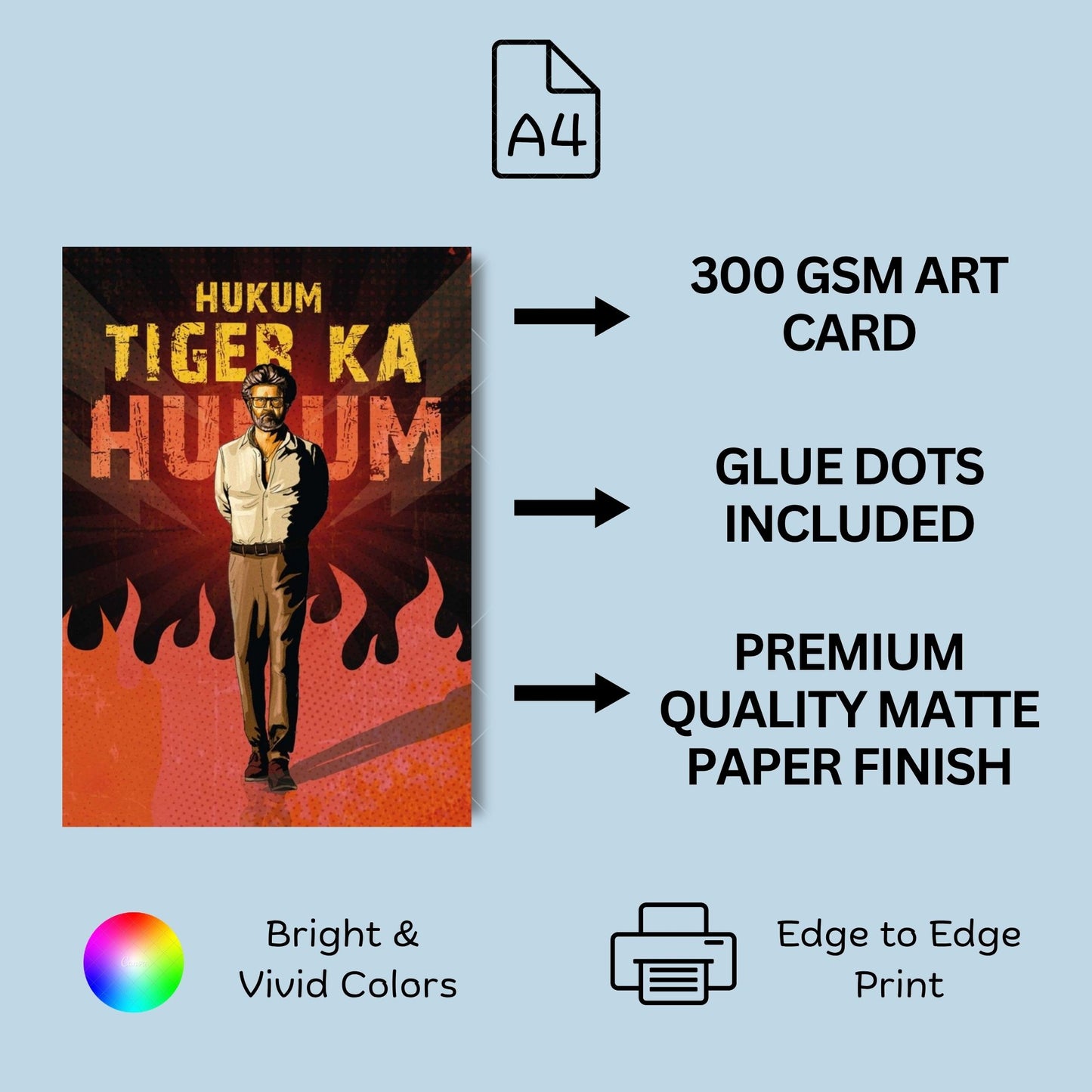 Aonami A4 Tamil Cinema Troll Meme Prints Pack of 6 Posters Glue Dots Included 300 GSM Matte Paper Kollywood Humor Dialogue Wall Decor Tamil Mass Punch Meme Posters for Room Study Area Office Decoration
