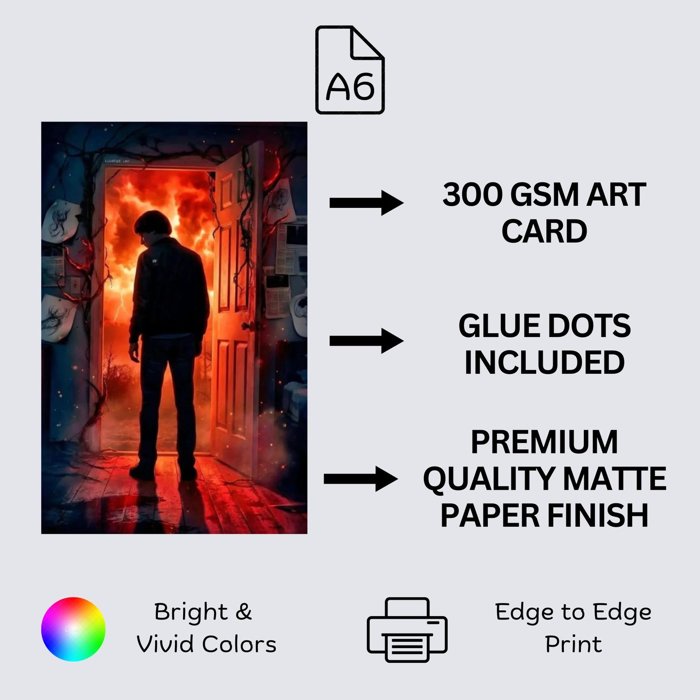 Posters Inc A6 Size Pack Of 27 Stranger Things Visual Prints Featuring Cinematic Horror Fantasy Geek Room Decor Netflix Collection Includes Glue Dots