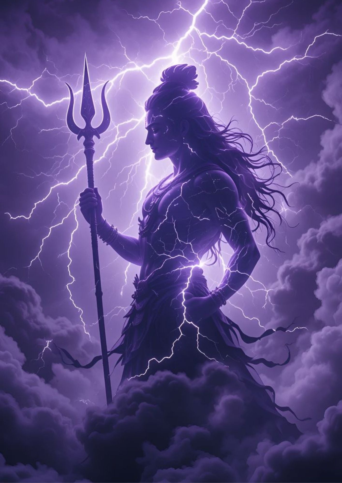 Posters Inc Pack of 6 Lord Shiva Mahadev Posters, Aesthetic Wall Stickers, A4 Size, 300 GSM Matte Paper, Glue Dots Included