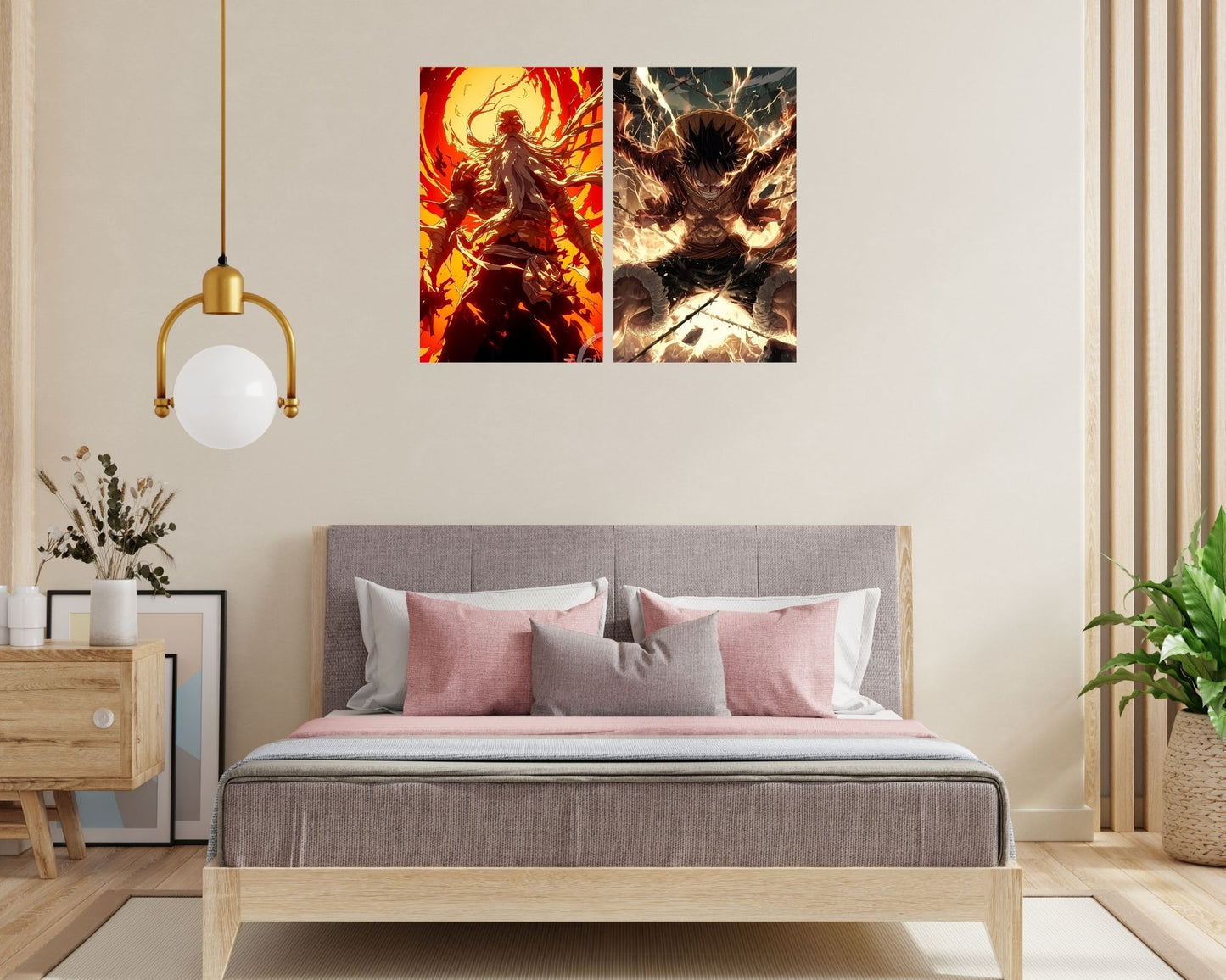 Posters Inc Demon Slayer, Naruto, Manga Anime Action Figures Wall Posters, Home Decor Items for Living Room, Birthday Gifts for Men, 300 GSM HD Quality Print, A4 Size Paper with Sticker, Set of 20