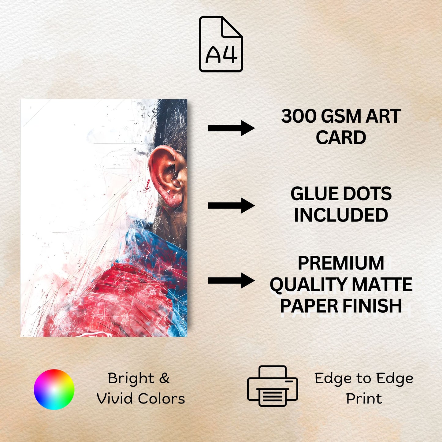 Posters Inc Virat Kohli Cricket Wall Poster Pack Of 4 A4 Size 300 Gsm Matte Paper Posters With Glue Dots Included For Room Decoration Premium Matte Finish Bedroom Office Wall Decor