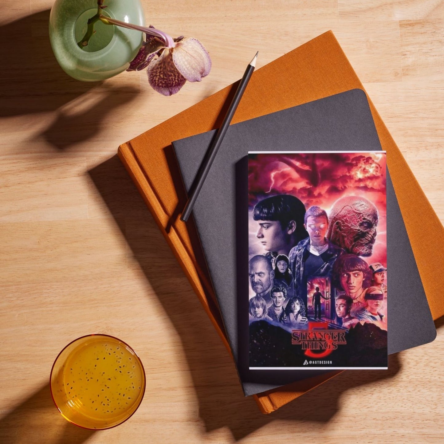 Aonami Stranger Things Aesthetic Wall Poster Set A6 Size Pack of 54 Posters 300 GSM Matte Paper Premium HD Print Stranger Things Bedroom Wall Art Decor for Study Room Office Desk Setup Glue Dots Included