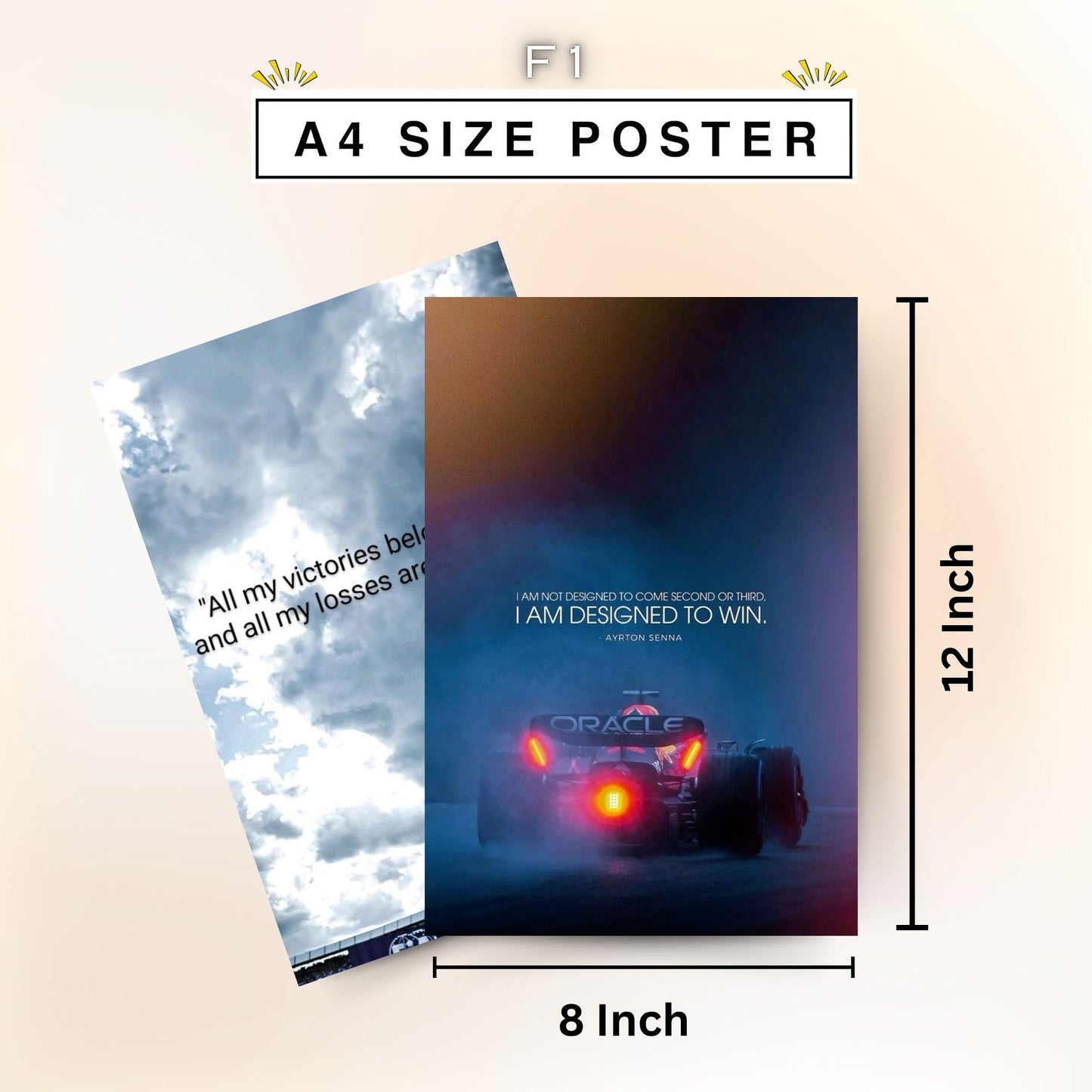 Posters Inc A4 Posters For Wall F1 Racing Inspiration Poster Set Of 6 Printed On 300 Gsm Matte Paper With Glue Dots Included For Room Decor Study Office Setup