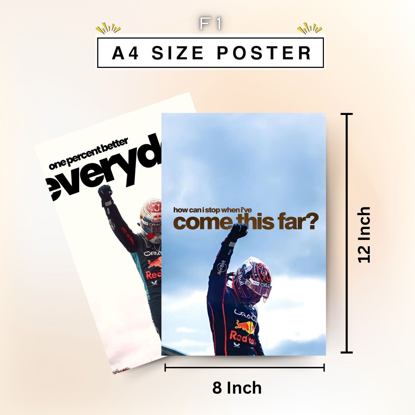 Posters Inc A4 Posters For Wall F1 Racing Design Poster Set Of 6 Printed On 300 Gsm Matte Paper With Glue Dots Included For Room Decor Study Office Setup