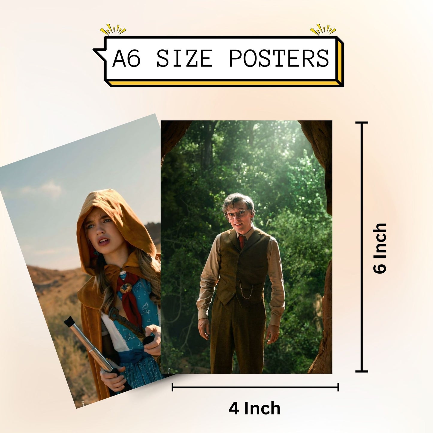 Aonami Stranger Things TV Series Wall Art Prints A6 Size Pack of 54 Posters Made with 300 GSM Matte Paper HD Graphic Poster Collection for Bedroom Study Workspace Decor Glue Dots Included