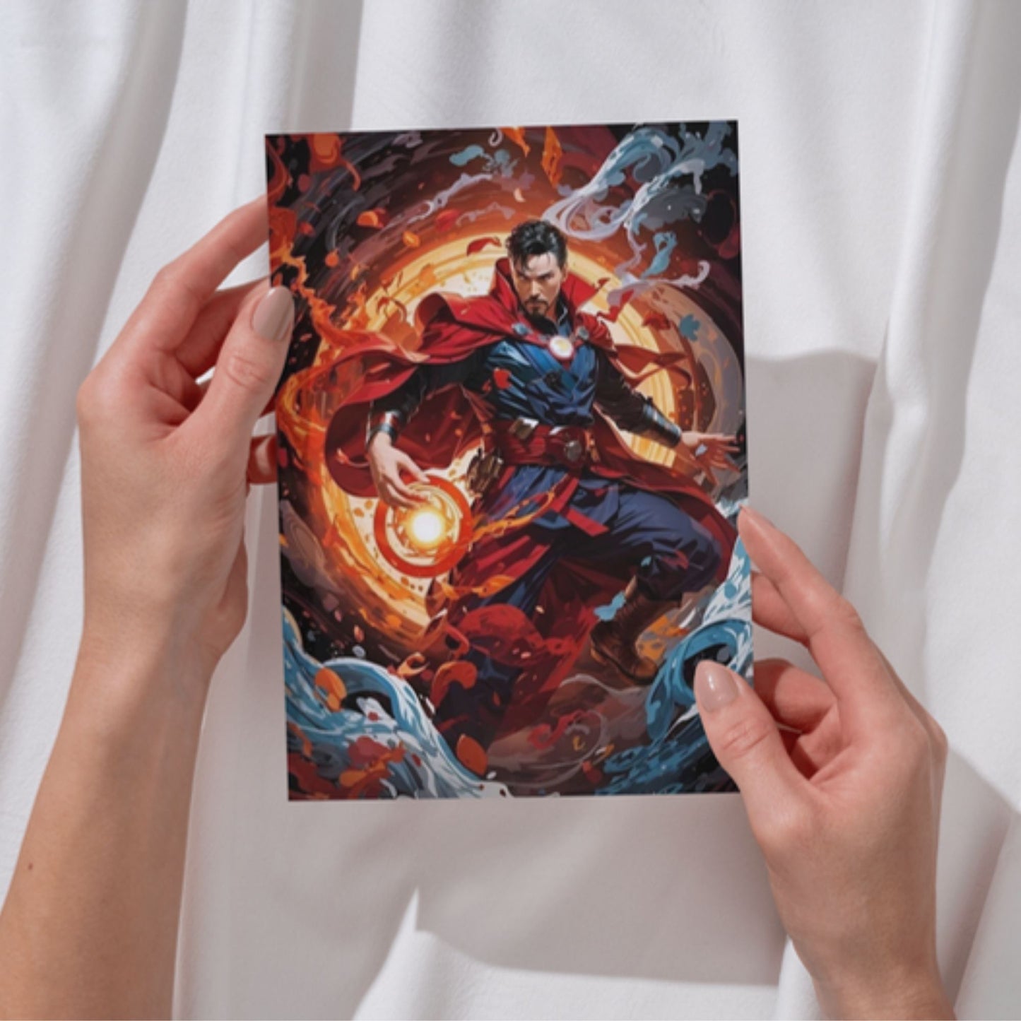 Posters Inc A4 Size Pack of 6 Superhero Poster on 300 GSM Matte Paper with Gluedots for Aesthetic Wall Art Decoration