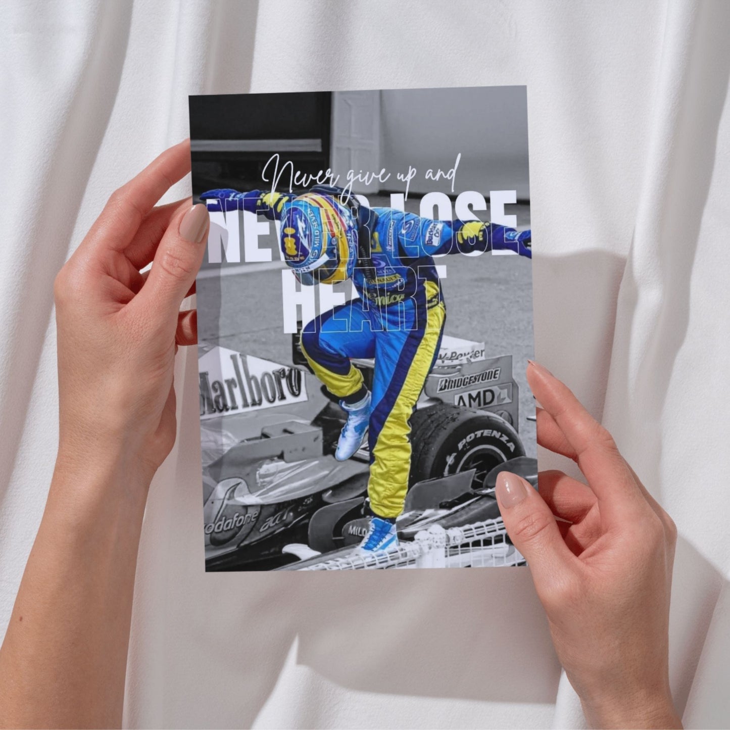 Posters Inc F1 Formula One Racing Wall Art Posters Pack Of 6 A4 Size Printed On Thick 300 GSM Matte Paper With Glue Dots For Easy Installation