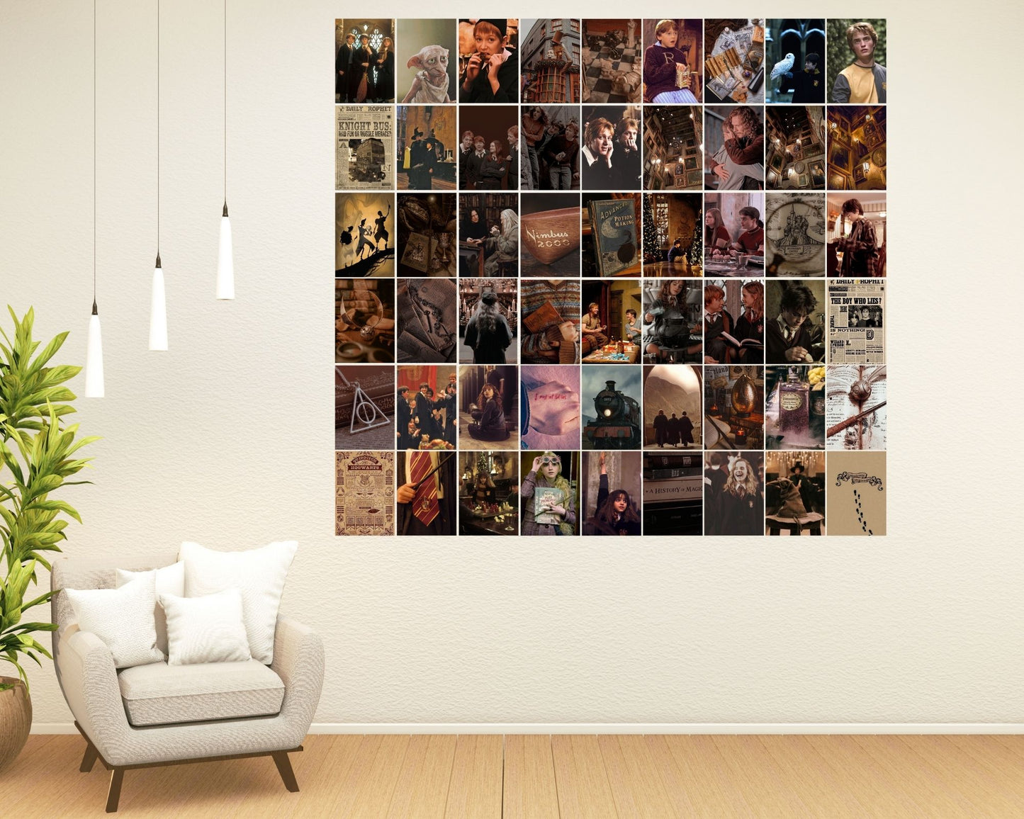 Posters Inc Harry Potter Posters Pack of 54 | Wall Decoration Items for Bedroom, Living Room, Study & Kitchen | Dream Catcher Wall Decor | Gifts for Women & Best Friend | 300 GSM Paper, Unframed