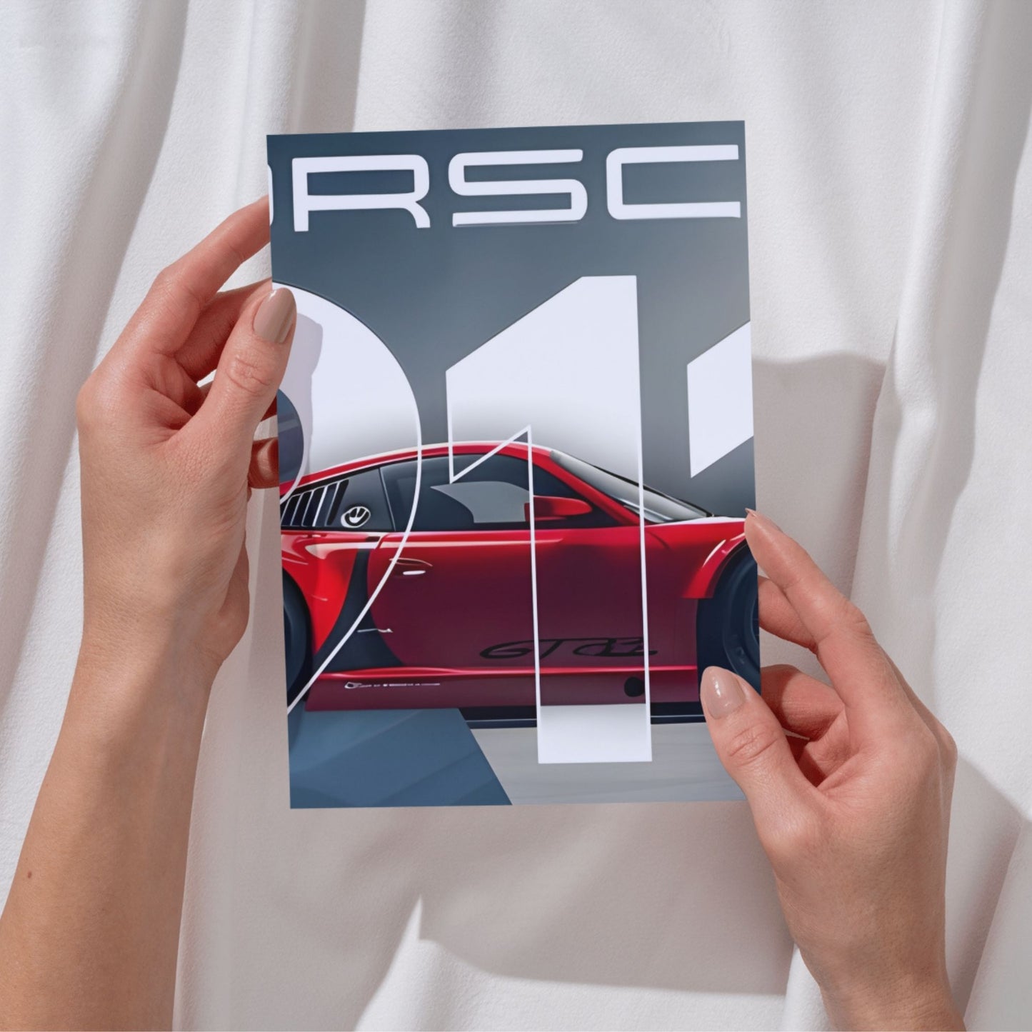 Posters Inc A4 Porsche 911 Car Posters Pack Of 4 300 GSM Matte Paper Posters For Wall With Glue Dots Included For Room Decor Office Workspace Study