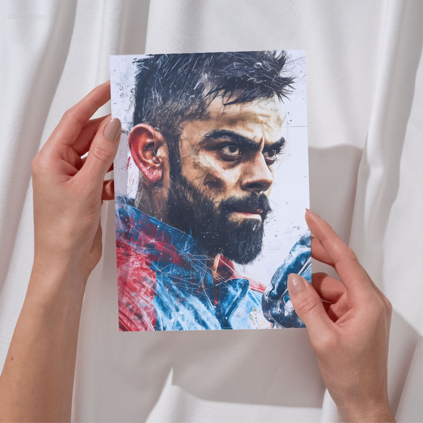 Posters Inc Virat Kohli Cricket Wall Poster Pack Of 4 A4 Size 300 Gsm Matte Paper Posters With Glue Dots Included For Room Decoration Premium Matte Finish Bedroom Office Wall Decor