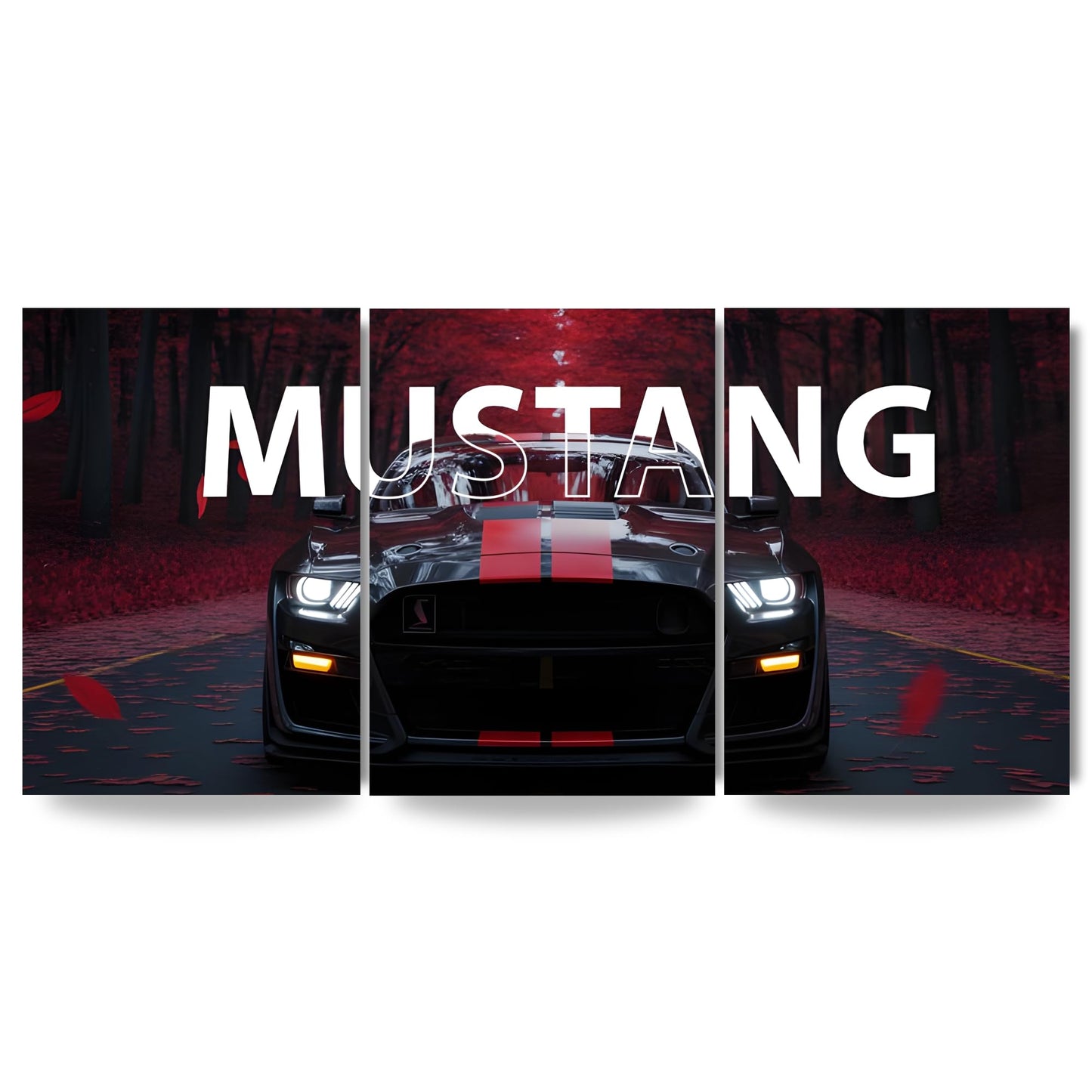 Posters Inc A4 Mustang Car Posters Pack Of 3 On 300 Gsm Matte Paper With Glue Dots Included Poster Set For Room Decor Bedroom Office Study Wall