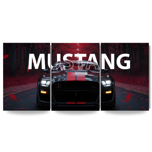 Posters Inc A4 Mustang Car Posters Pack Of 3 On 300 Gsm Matte Paper With Glue Dots Included Poster Set For Room Decor Bedroom Office Study Wall