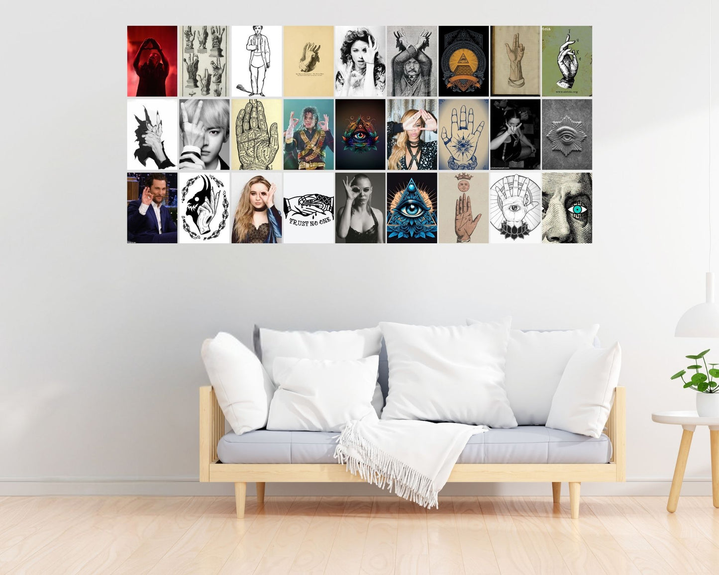 Posters Inc Pack of 54 Illuminati Posters, Home Decor Items For Living Room, Aesthetic Wall Stickers For Bedroom And Gym, Gifts For Women And Friends, 4x6 Inches Size Collage Art Kit, 300 GSM