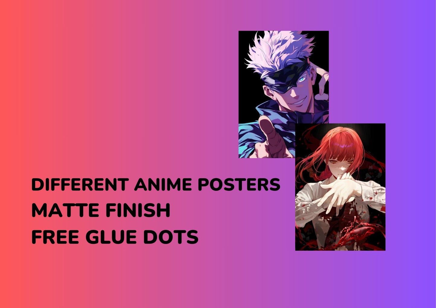 Posters Inc Naruto, Death Note, Goku, Vegeta Neon Anime Posters for Wall, Aesthetic Home Decor Items for Living Room, Birthday Gifts for Men, 300 GSM HD Quality Print A4 Size Set of 10 with Glue Dots