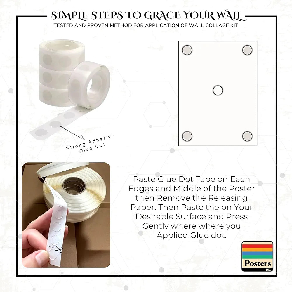 Posters Inc A4 Super Cars Poster Pack of 6 - Room Decor Aesthetic Stuff, Wall Stickers For Home Decoration of Living Room, Bedroom & Office For Motor Sport Enthusiasts - With Glue Dots