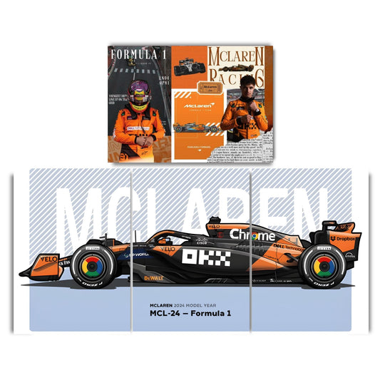 Posters Inc Mclaren F1 Split Posters For Room A4 Size Pack Of 4 Posters Printed On 300 Gsm Matte Paper With Glue Dots Included Wall Decoration Poster For Bedroom Study Room Office Racing Car Theme