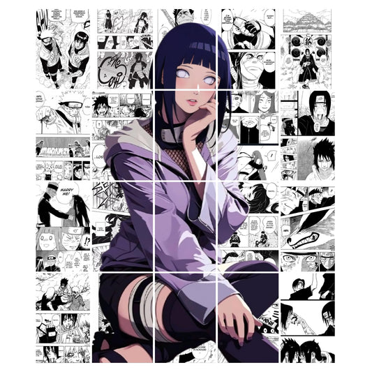 Posters Inc Anime Hinata Collage Kit for Wall, Aesthetic Home Decor Items for Living Room, Birthday Gifts for Men 300 GSM HD Quality Print A5 Size Posters Set of 20 with Glue Dots