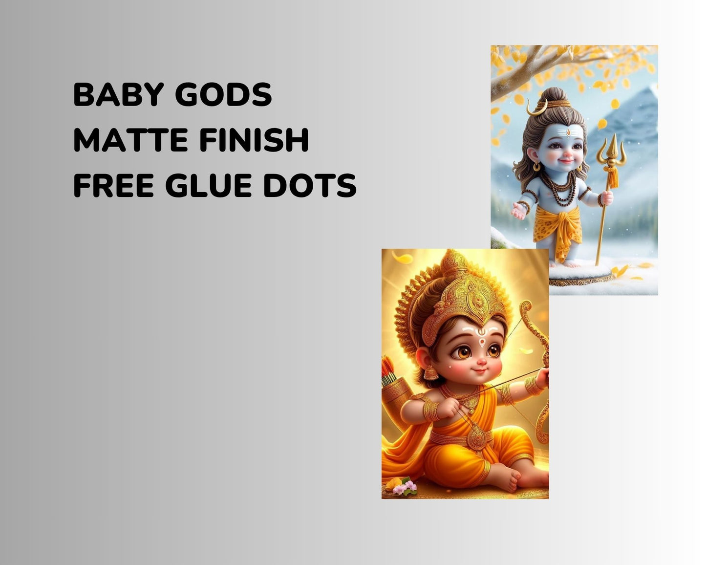 Posters Inc Baby Gods Posters for Wall – Pack of 12 Aesthetic Collage Art Prints | 8x12 Inch HD Paper Wall Decoration for Living Room, Bedroom & Kitchen | Home Decor Items & Gifts for Pregnant Women, Kids