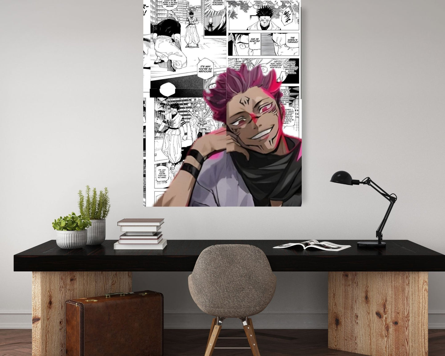 Posters Inc Jujutsu Kaisen Manga Panel Collage Art Kit, Anime Merchandise Wall Decoration Items for Living Room, Home Decor Birthday Gifts for Men, 300 GSM Print, A4 Size Paper with Sticker Set of 20